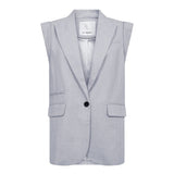 LisaCC Linen Wing Vest - Light blue - Co'couture