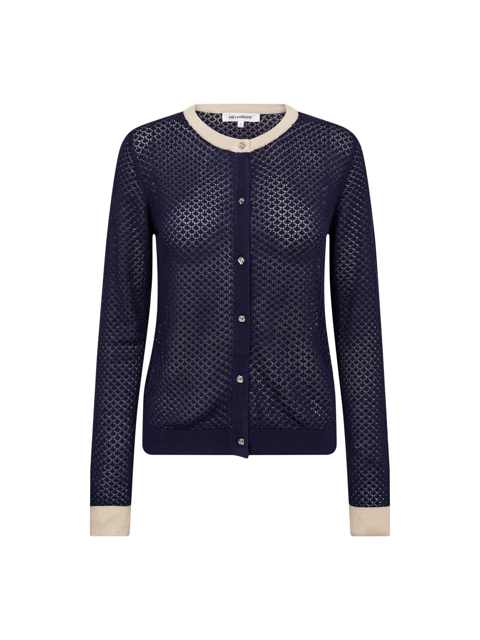LueCC Pointelle Cardigan - Navy - Co'couture