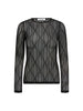 MarcyCC Mesh O-blouse - Black