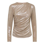 MargotCC Drape Blouse - Champagne - Co'couture