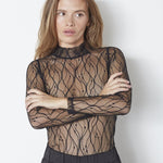 MercyCC Mesh Turtleneck - Black - Co'couture