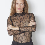 MercyCC Mesh Turtleneck - Black - Co'couture