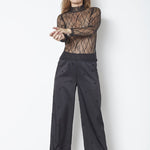 MercyCC Mesh Turtleneck - Black - Co'couture