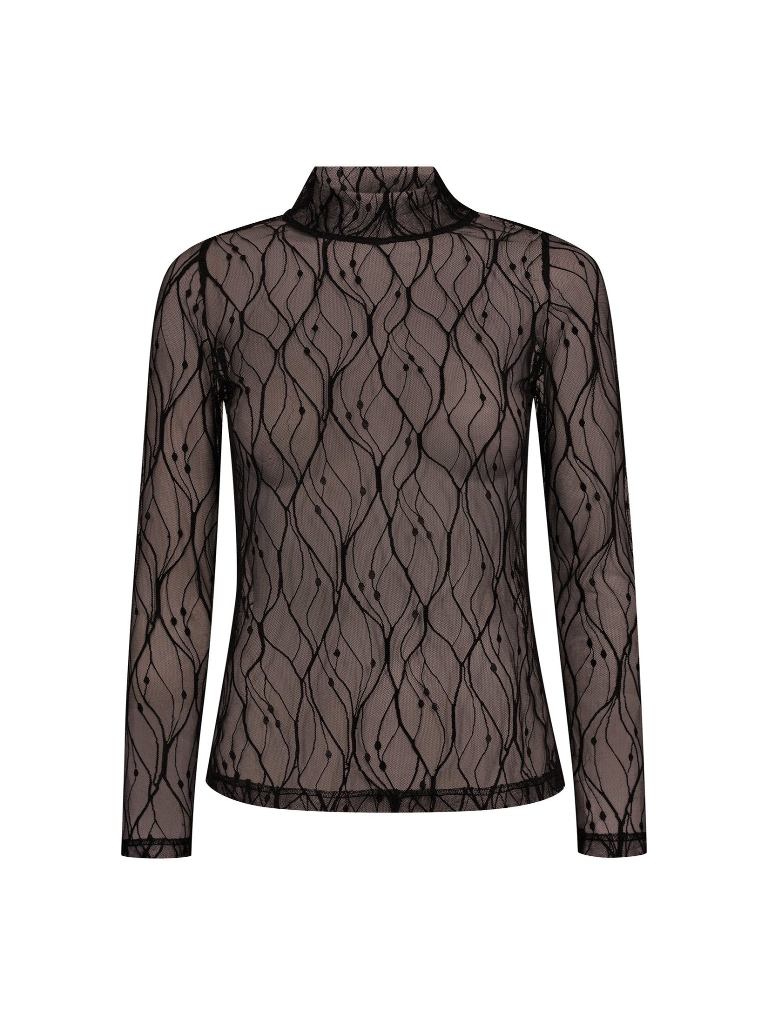 MercyCC Mesh Turtleneck - Dark Brown - Co'couture
