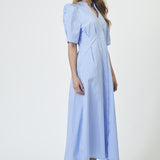 MicaCC Stripe Pleat Dress - Pale Blue - Co'couture