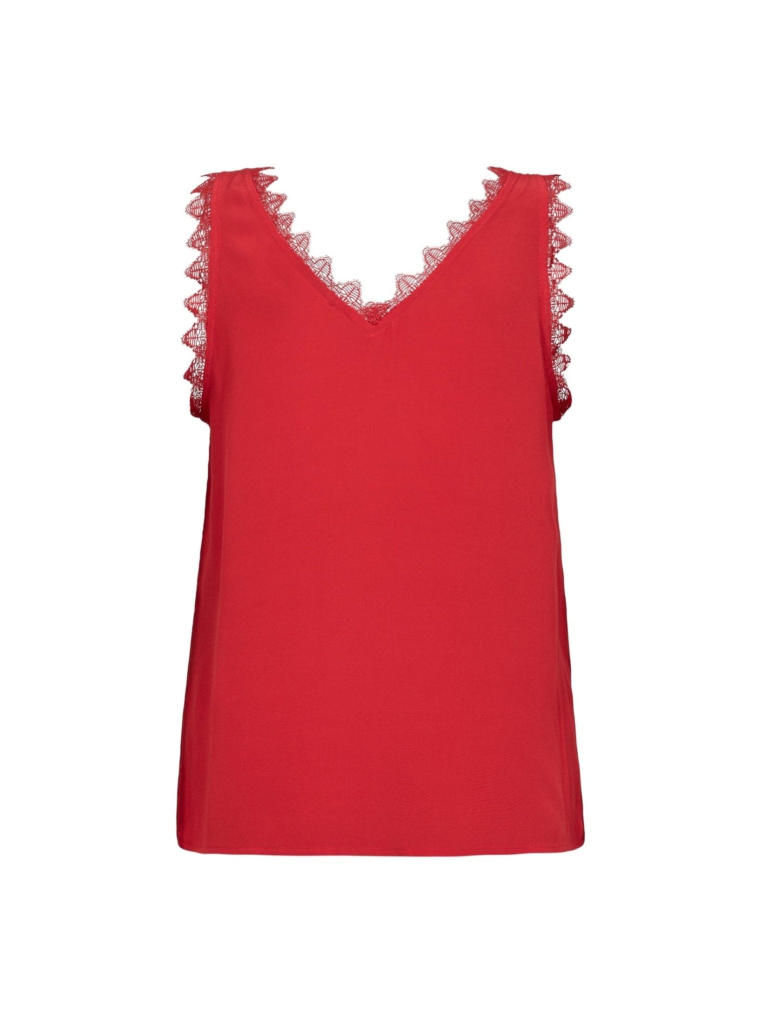 PerinCC Lace Singlet - Red - Co'couture