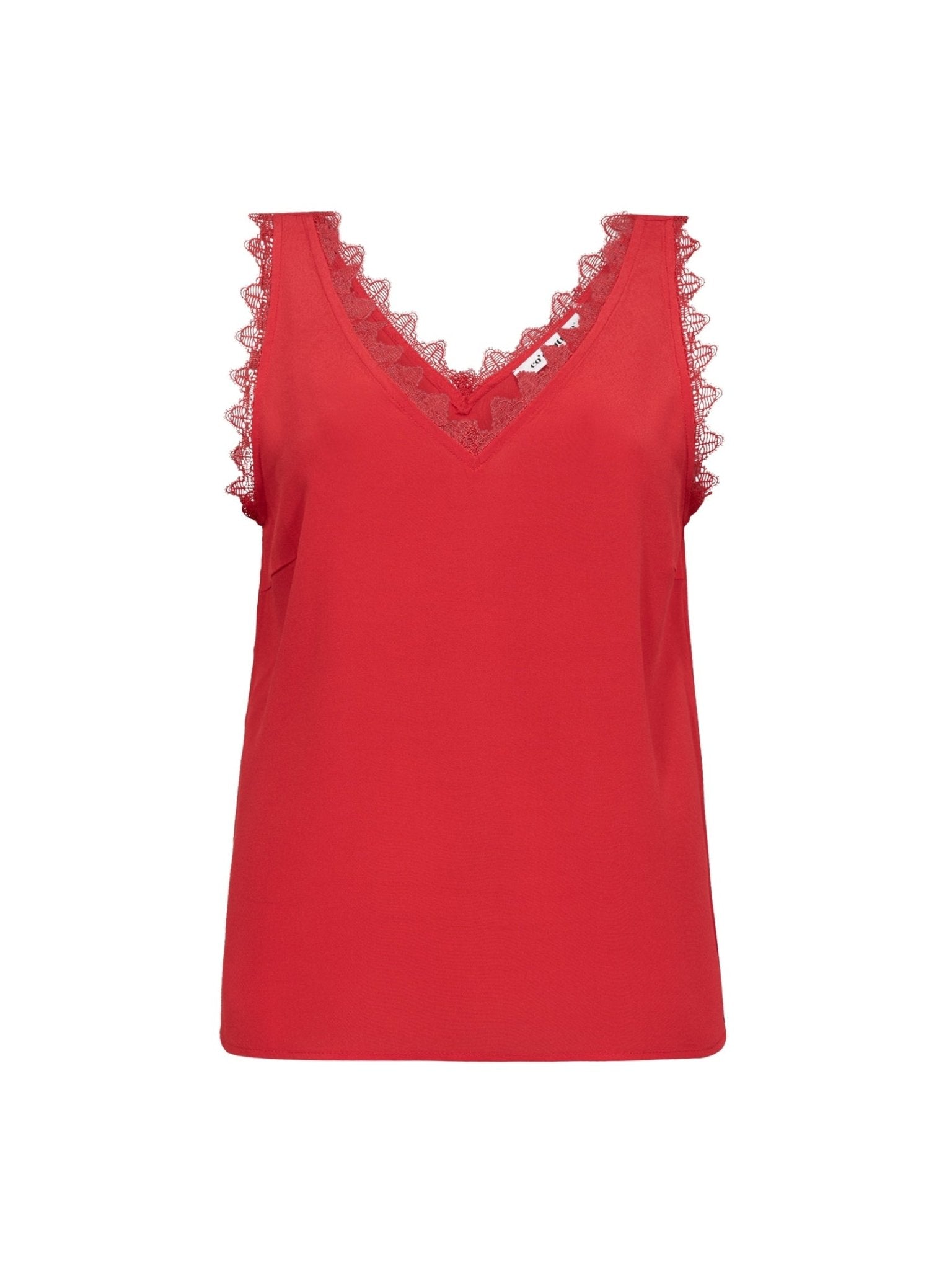 PerinCC Lace Singlet - Red - Co'couture