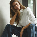 PoppyCC Button Waist Shirt - White - Co'couture