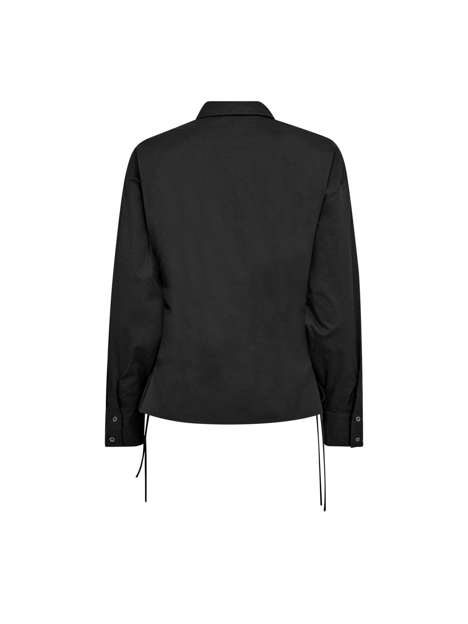 PoppyCC Eyelet Tie Shirt - Black - Co'couture