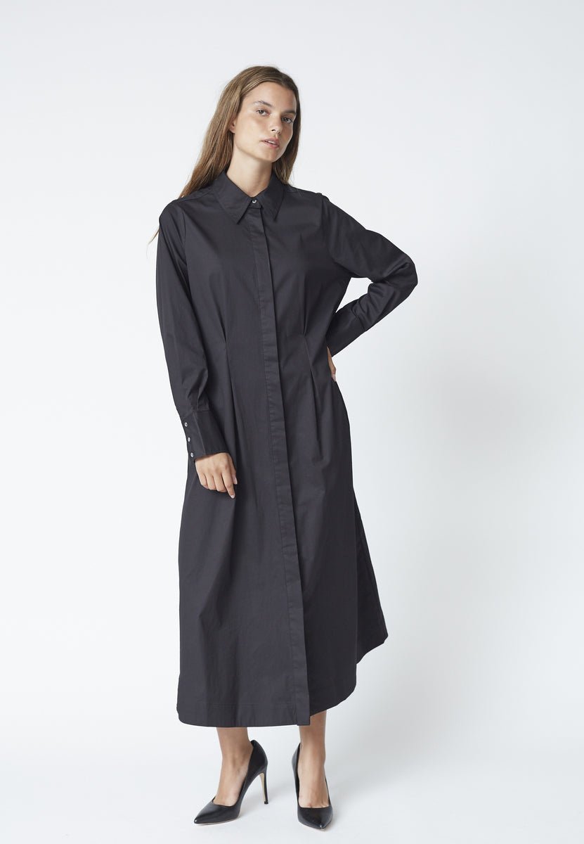 PoppyCC Shirt Long Dress - Black - Co'couture