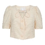 RachelCC Crop Tie SS Shirt - Bone - Co'couture