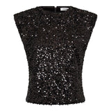 RoslynCC Sequin Top - Black - Co'couture