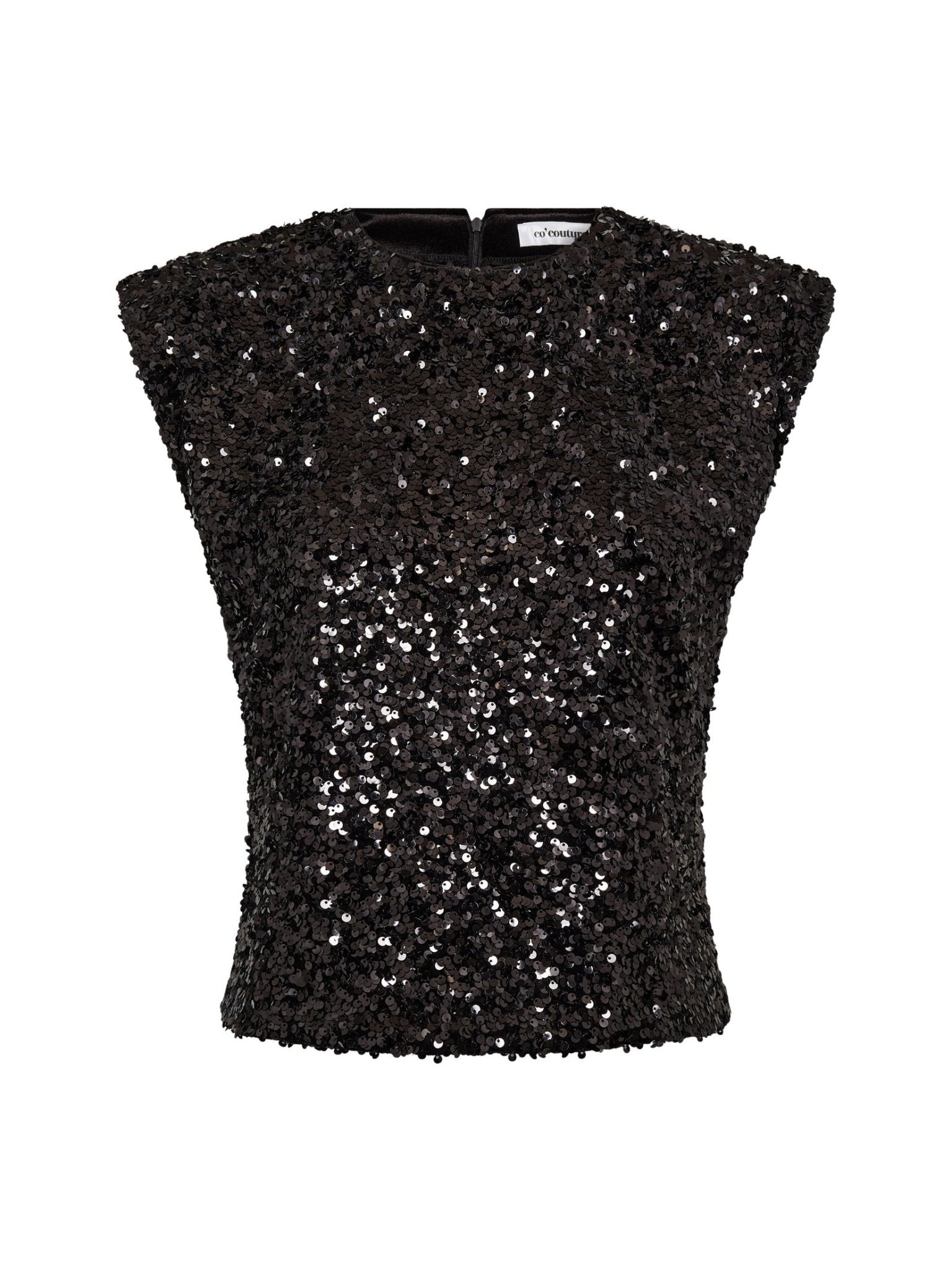 RoslynCC Sequin Top - Black - Co'couture