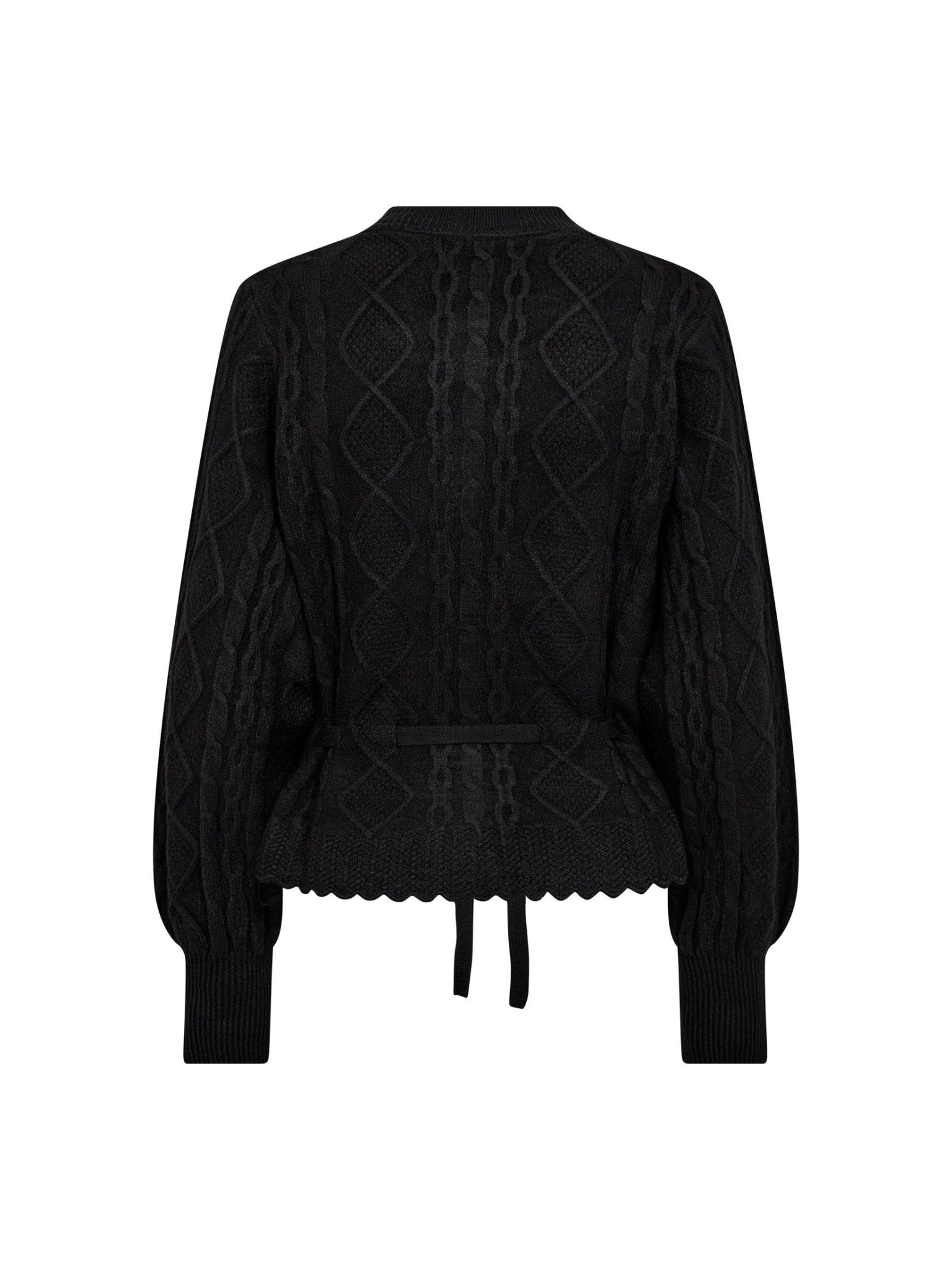 RowCC Cable Tie Cardigan - Black - Co'couture