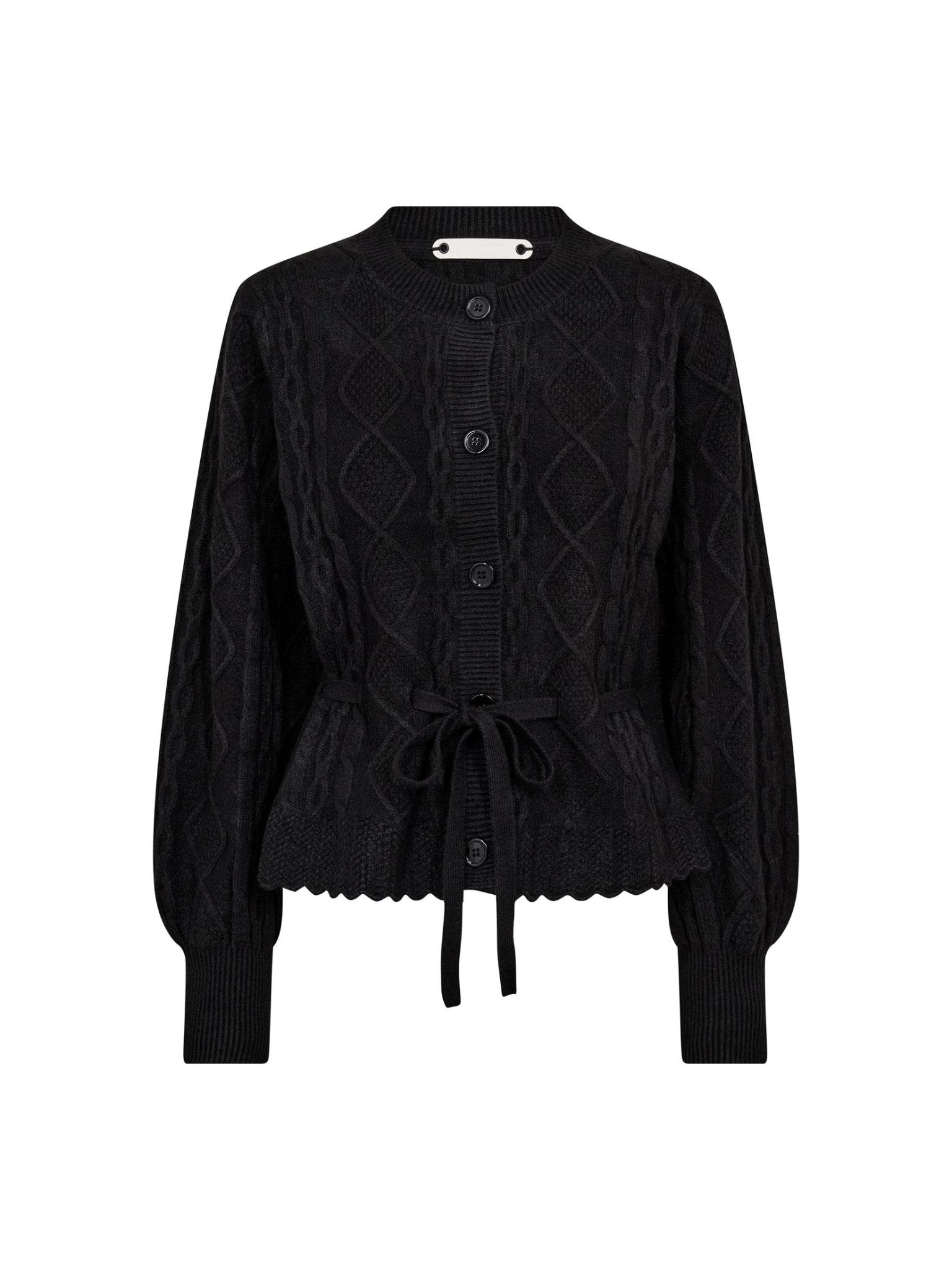 RowCC Cable Tie Cardigan - Black - Co'couture