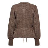 RowCC Cable Tie Cardigan - Walnut - Co'couture