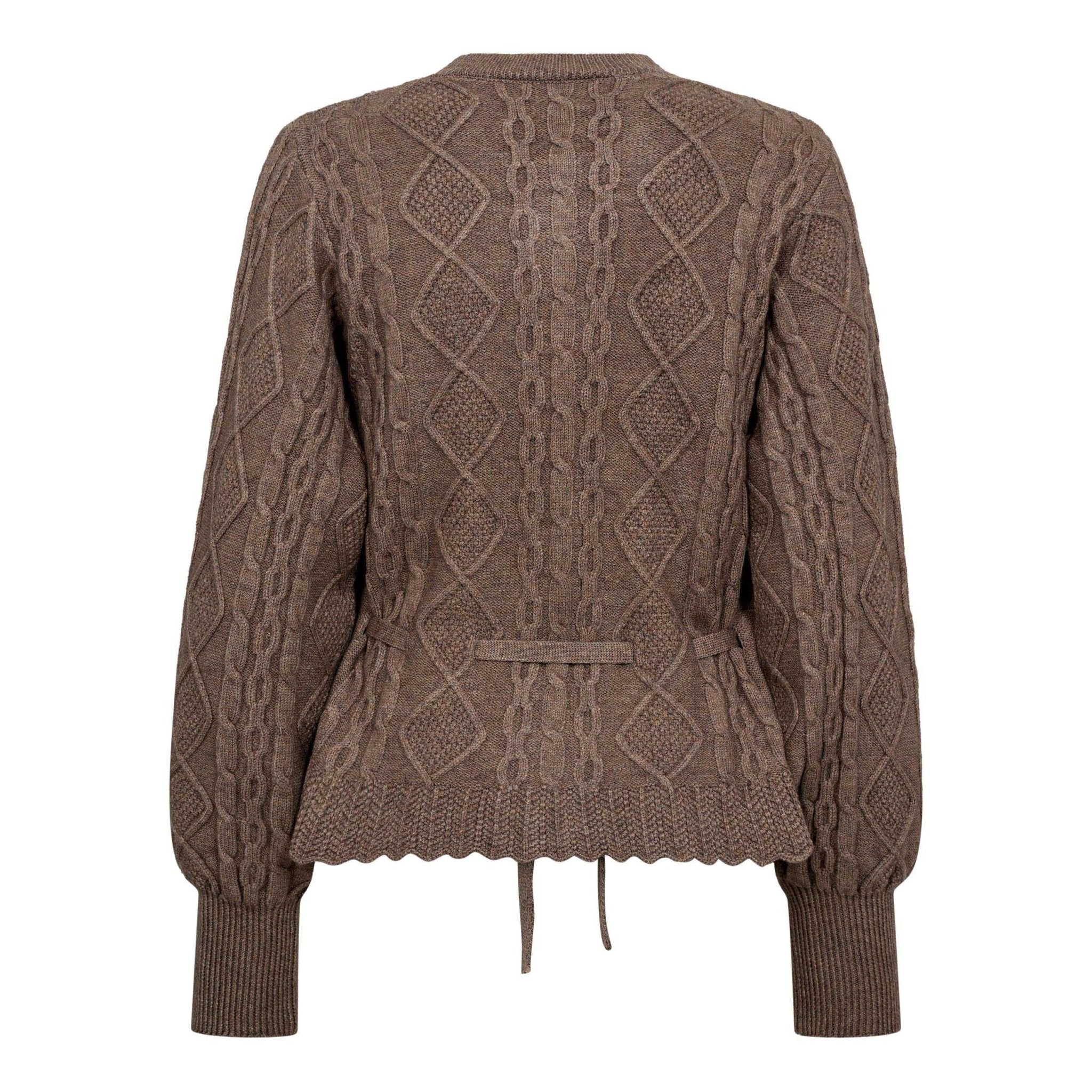 RowCC Cable Tie Cardigan - Walnut - Co'couture