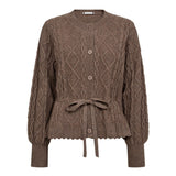 RowCC Cable Tie Cardigan - Walnut - Co'couture