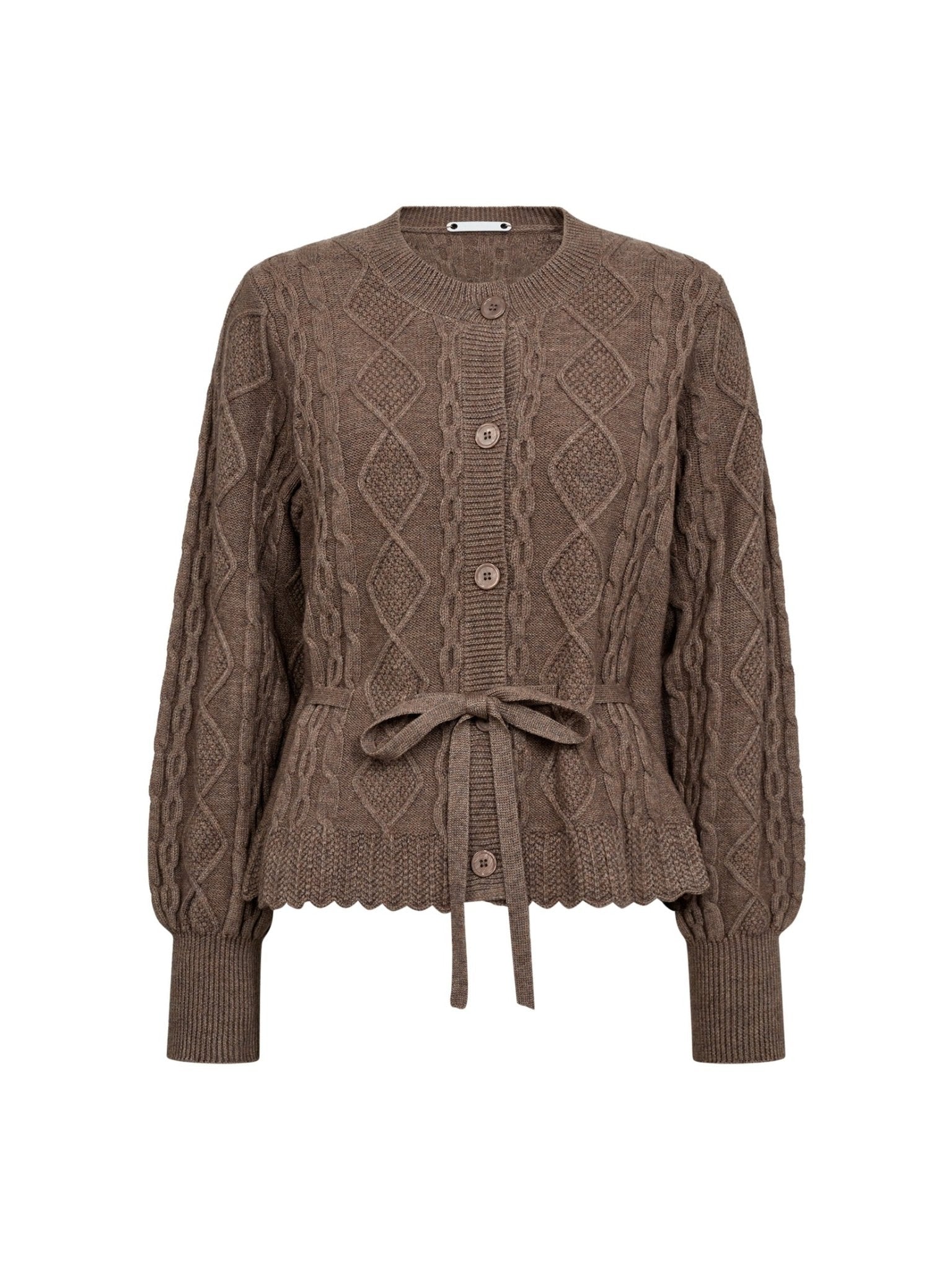RowCC Cable Tie Cardigan - Walnut - Co'couture
