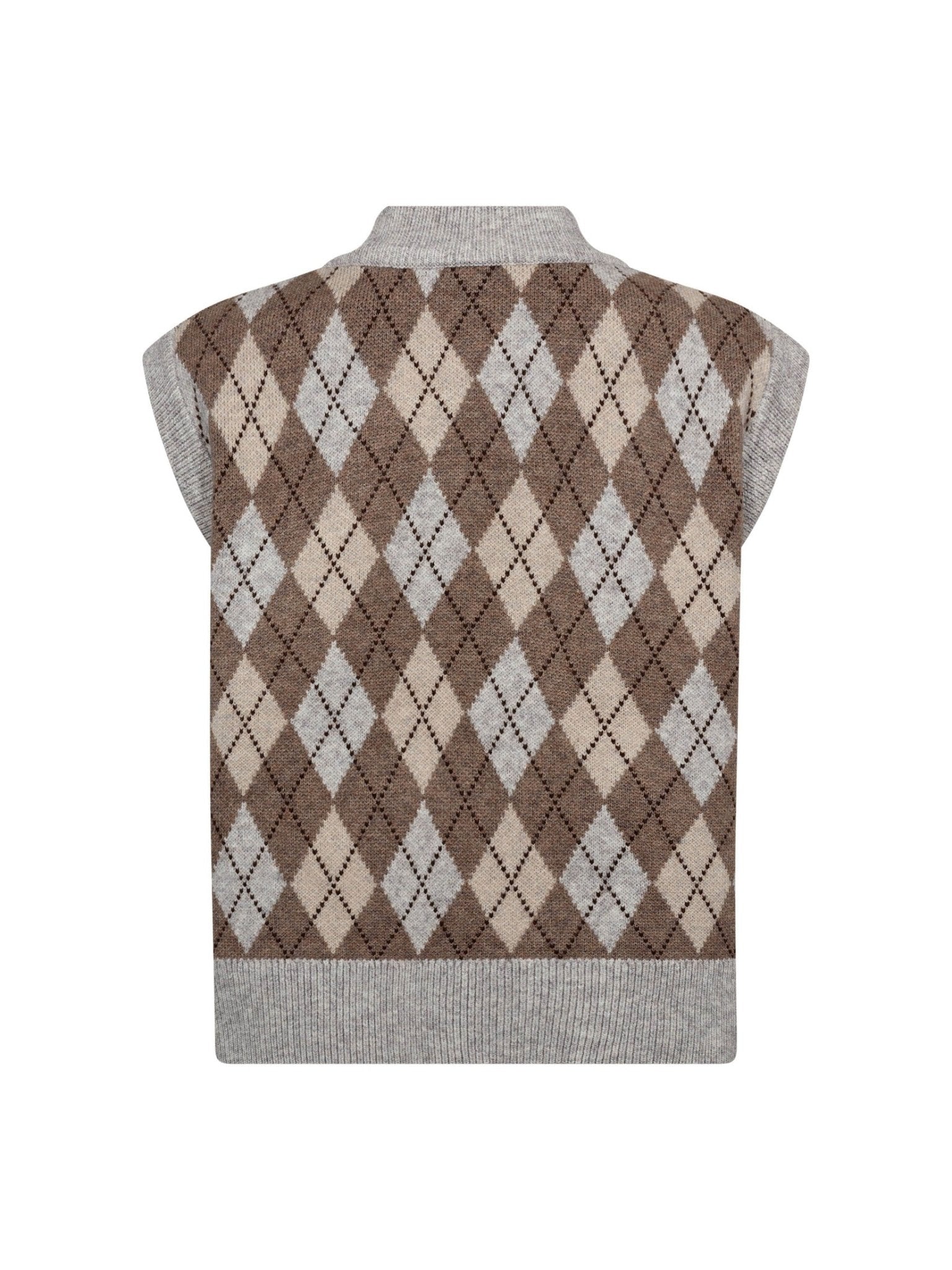 RowCC Check Vest - Walnut - Co'couture