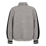 RowCC Roll Neck Rib Knit - Pale Grey - Co'couture