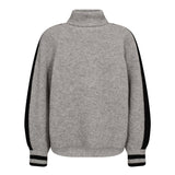 RowCC Roll Neck Rib Knit - Pale Grey - Co'couture