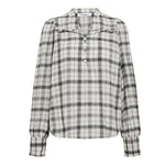 Sally Check V - Blouse - Off white - Co'couture