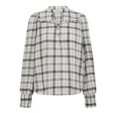Sally Check V - Blouse - Off white - Co'couture