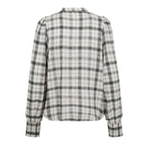Sally Check V - Blouse - Off white - Co'couture