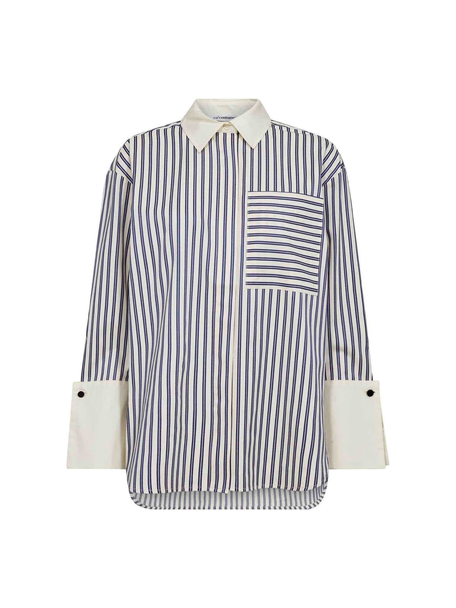 SamsonCC Stripe Cuff Shirt - Navy - Co'couture