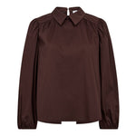 SannaCC Drawstring Blouse - Dark Brown - Co'couture