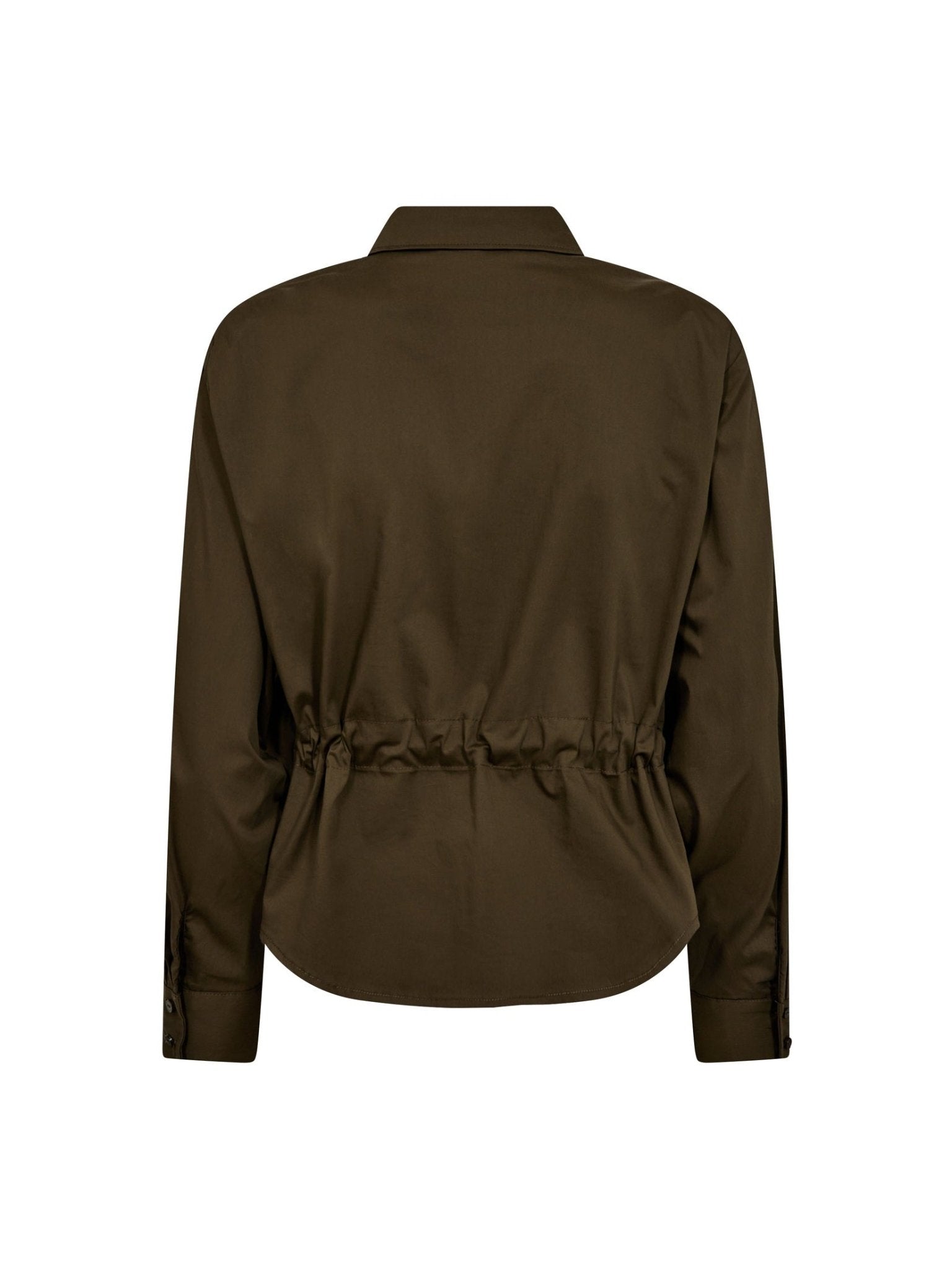 SannaCC Tie Waist Shirt - Military Olive - Co'couture