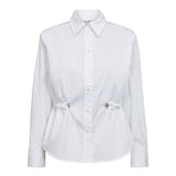 SannaCC Tie Waist Shirt - White - Co'couture