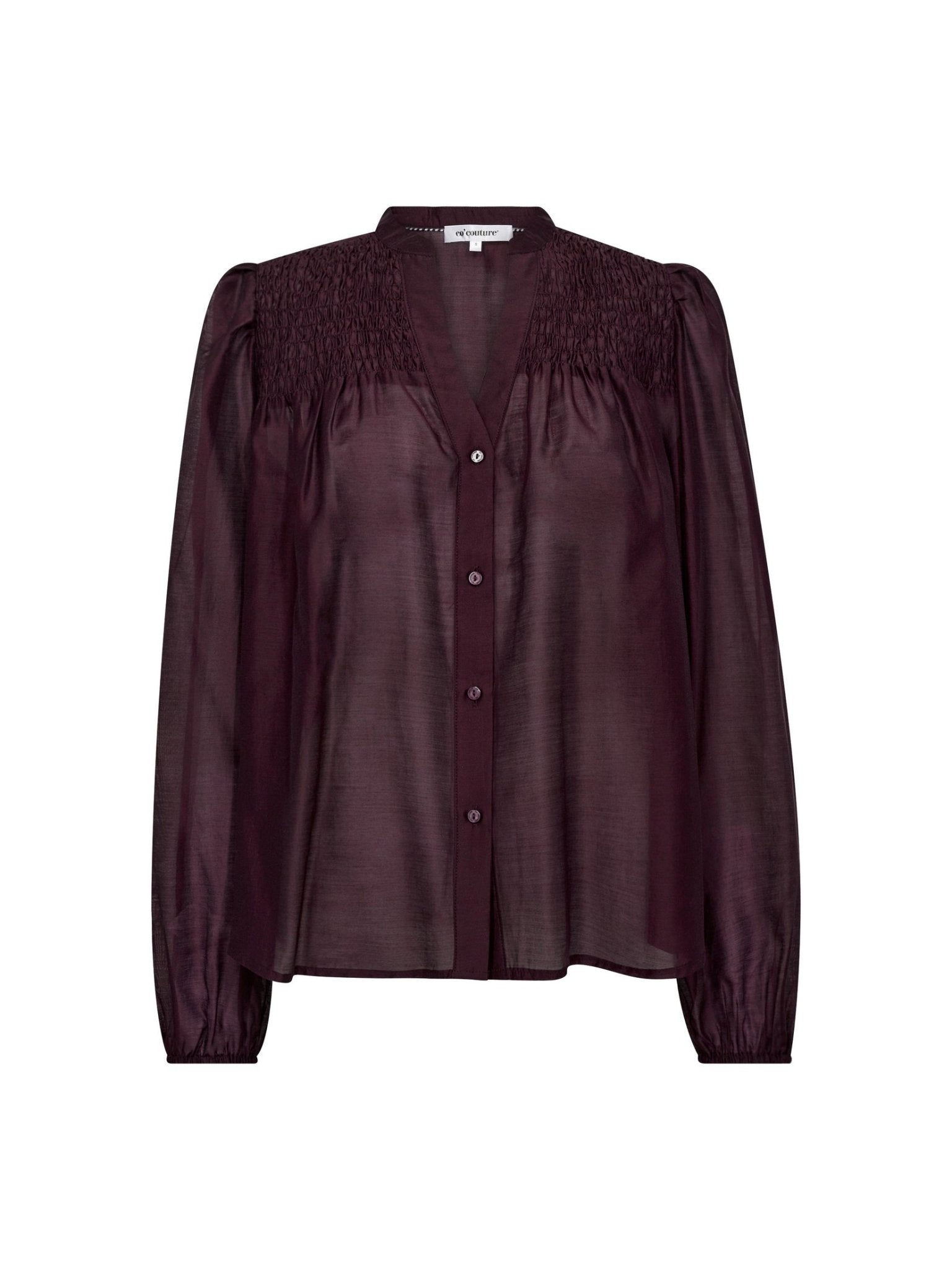 TaffyCC Smock V - Shirt - Winered - Co'couture