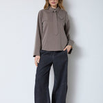 TengaCC Tie Blouse - Walnut - Co'couture