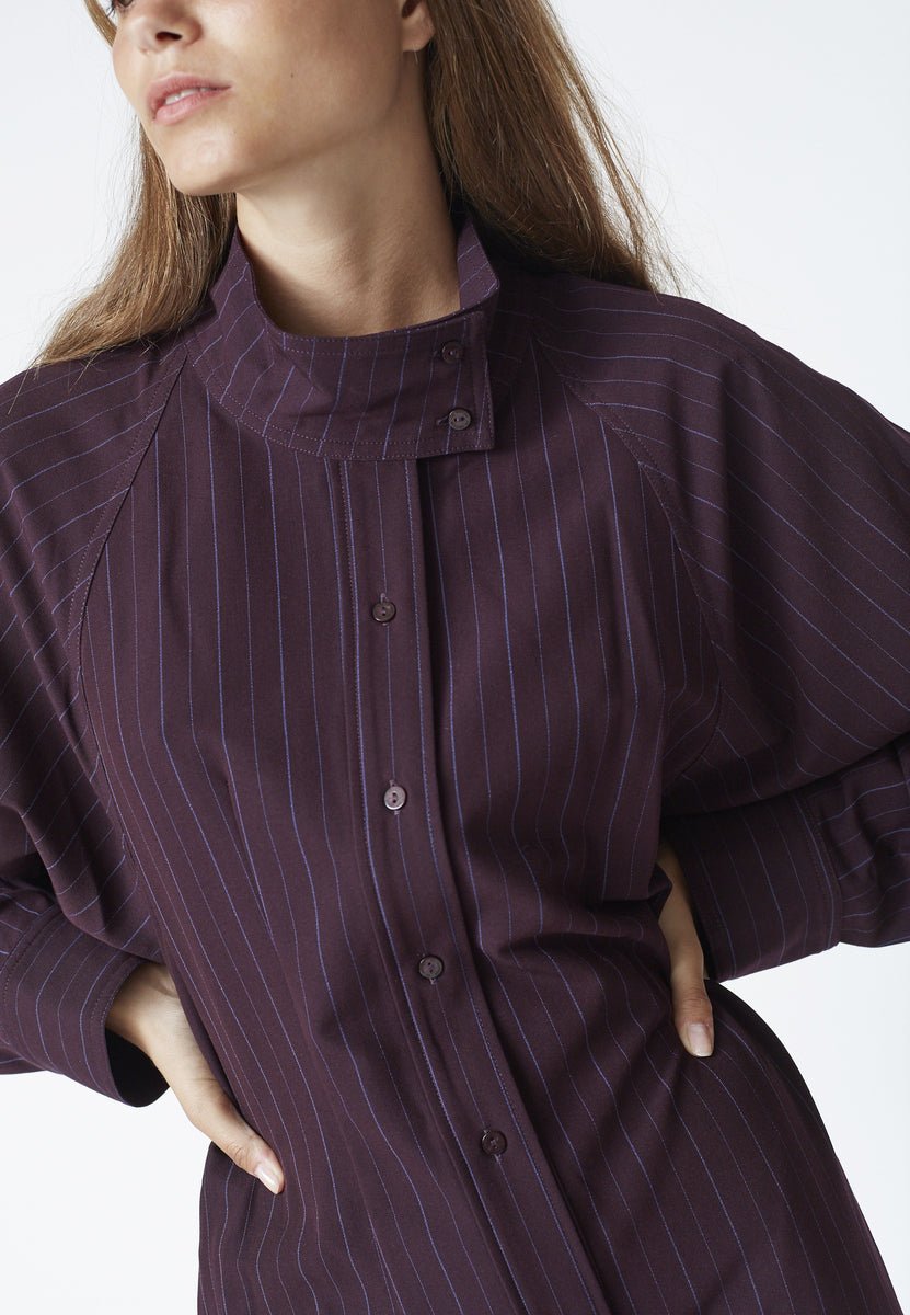 TrinnyCC Stripe Batwing Dress - Plum - Co'couture