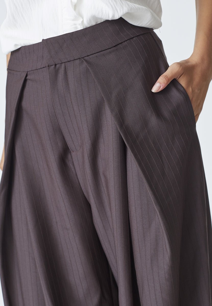ZellaCC Pleat Pant - Dark Brown - Co'couture
