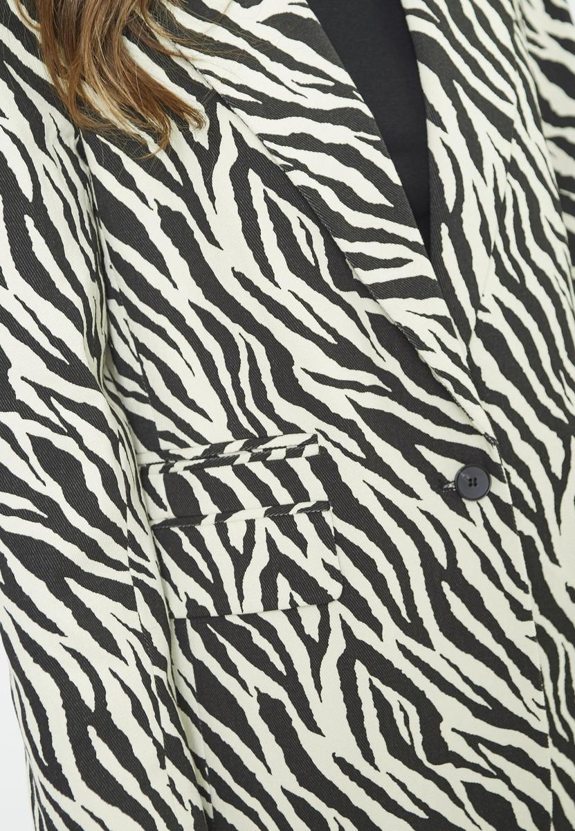 ZiggyCC Zebra Single Blazer - OffWhite - Black - Co'couture